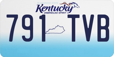 KY license plate 791TVB
