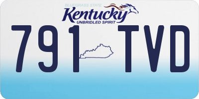 KY license plate 791TVD