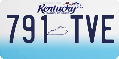 KY license plate 791TVE