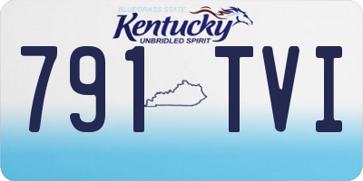 KY license plate 791TVI