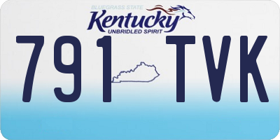 KY license plate 791TVK