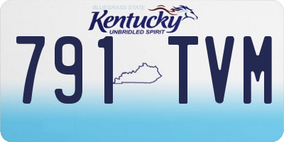 KY license plate 791TVM