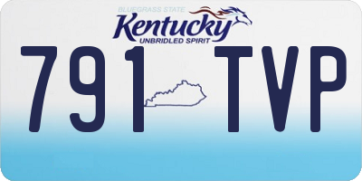 KY license plate 791TVP