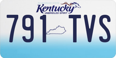 KY license plate 791TVS