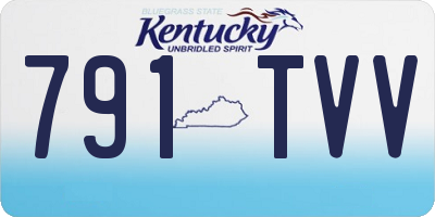 KY license plate 791TVV