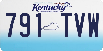 KY license plate 791TVW
