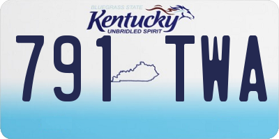 KY license plate 791TWA