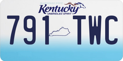KY license plate 791TWC