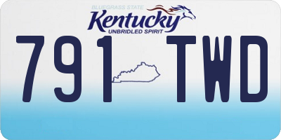 KY license plate 791TWD