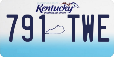 KY license plate 791TWE