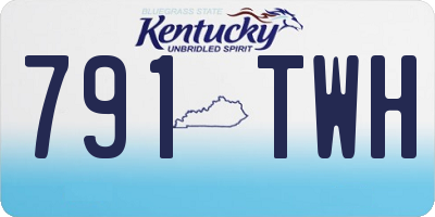 KY license plate 791TWH