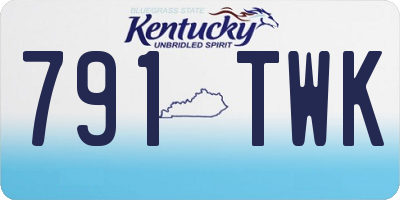 KY license plate 791TWK