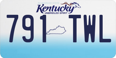 KY license plate 791TWL