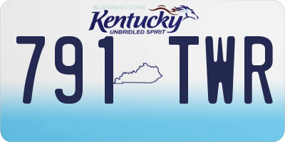 KY license plate 791TWR