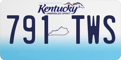 KY license plate 791TWS