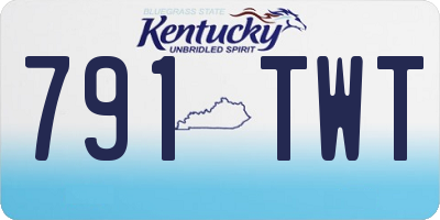 KY license plate 791TWT