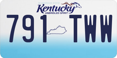 KY license plate 791TWW
