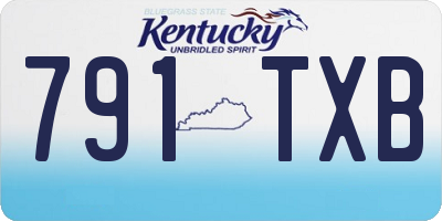 KY license plate 791TXB