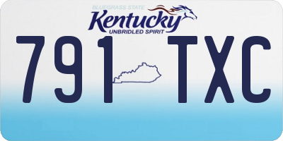 KY license plate 791TXC