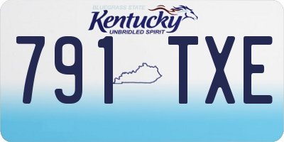 KY license plate 791TXE
