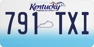 KY license plate 791TXI