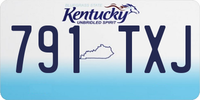 KY license plate 791TXJ