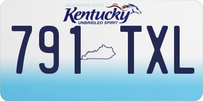KY license plate 791TXL