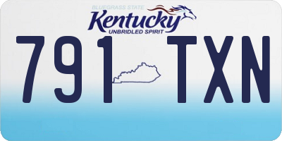 KY license plate 791TXN