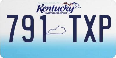 KY license plate 791TXP