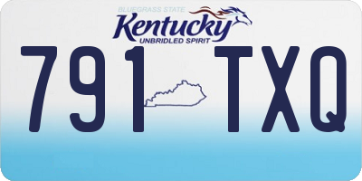 KY license plate 791TXQ