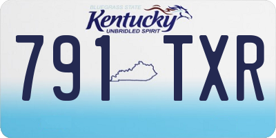 KY license plate 791TXR