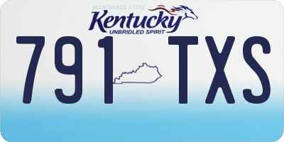 KY license plate 791TXS
