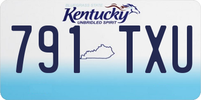 KY license plate 791TXU