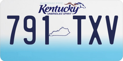 KY license plate 791TXV