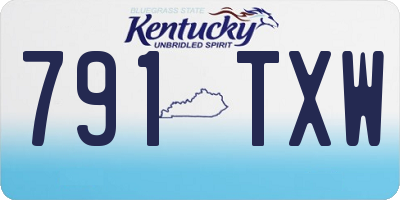 KY license plate 791TXW