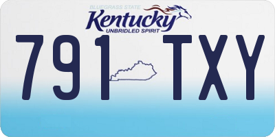 KY license plate 791TXY