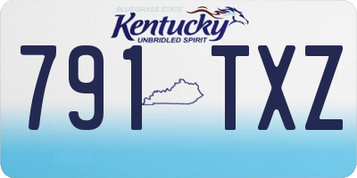 KY license plate 791TXZ