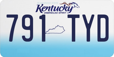KY license plate 791TYD