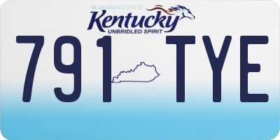 KY license plate 791TYE