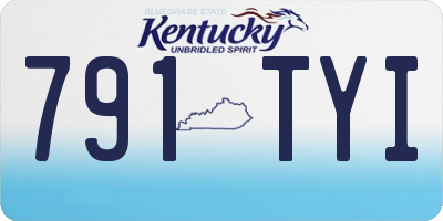 KY license plate 791TYI