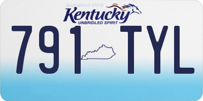 KY license plate 791TYL