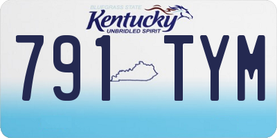 KY license plate 791TYM