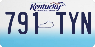 KY license plate 791TYN