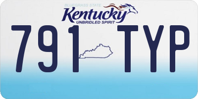 KY license plate 791TYP