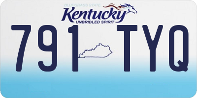 KY license plate 791TYQ