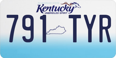 KY license plate 791TYR