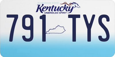 KY license plate 791TYS
