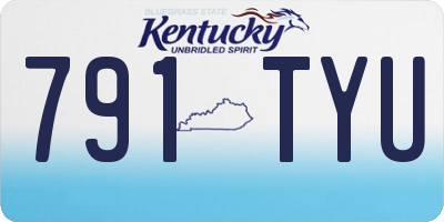 KY license plate 791TYU
