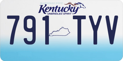 KY license plate 791TYV