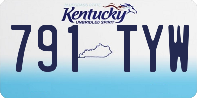 KY license plate 791TYW